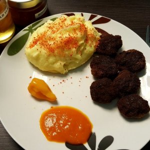 Fleischküchle in Leinsamenmehl