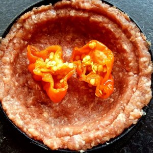 Pattie gefüllt mit Jamaican Hot
