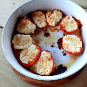 Rocoto mit Schafskäse und Knoblauch