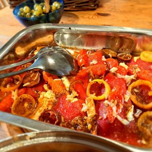 Paprika gefüllt mit Feta