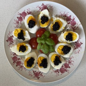 Eier mit (deutschem) Kaviar