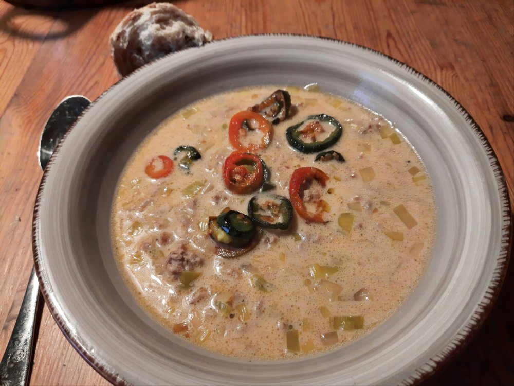 Hackfleisch-Lauch-Suppe