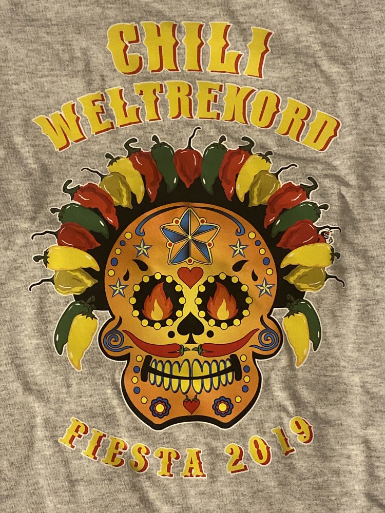 T-Shirt zur Ausstellung mit Weltrekordversuch