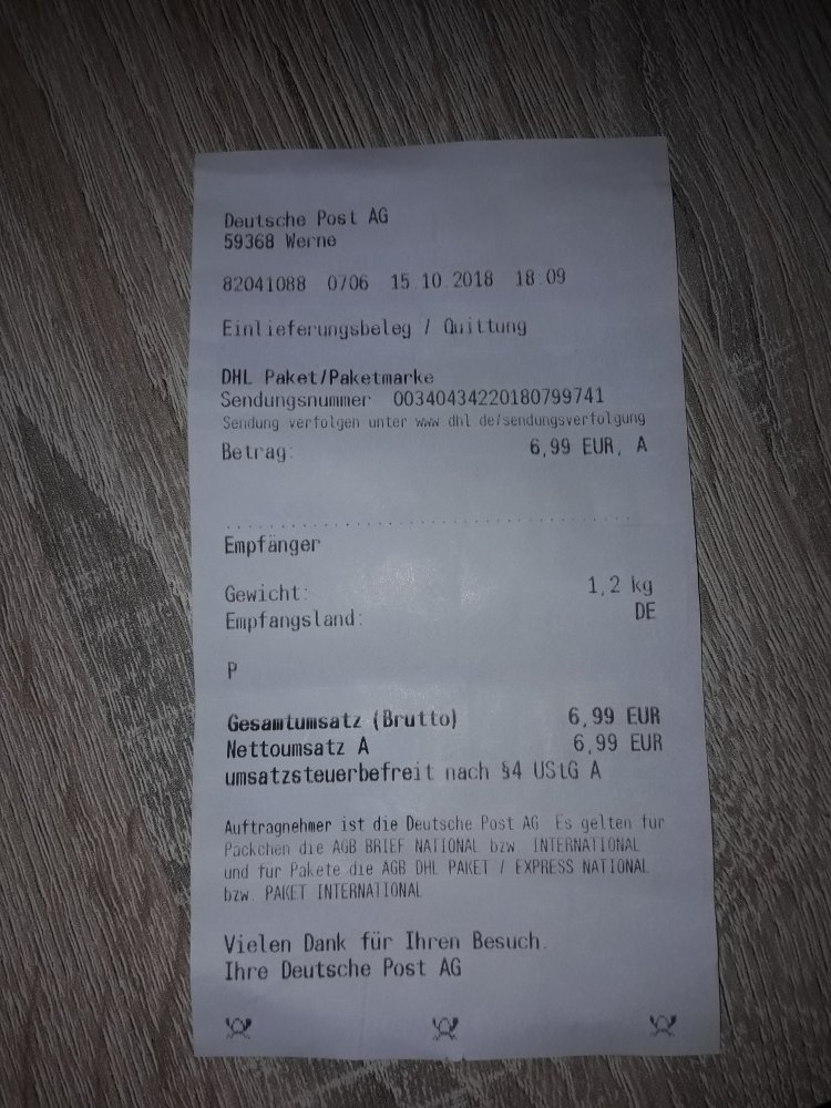 Wanderpaket 2018 Beleg